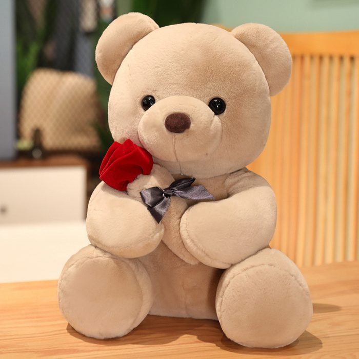 Cute Teddy Bear with Rose
