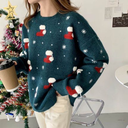 Trendy Christmas Knit Sweater
