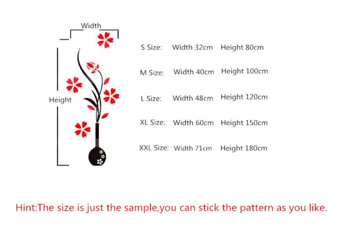 Stylish Acrylic Flower Vase Wall Decor