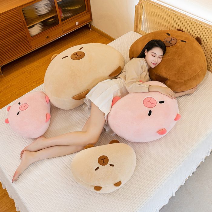 Cute Capybara Hugging Pillow