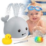 Colorful Whale Bath Toy with LED Lighting and Water Spray
