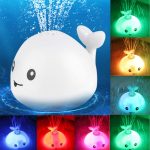 Battery-Operated Whale Bath Toy with Sprinkling Water and Lights