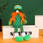 Cheerful Rudolph in Green for St. Patrick's Day Celebrations