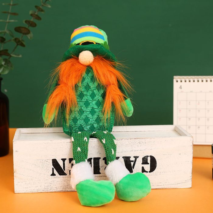 Cheerful Rudolph in Green for St. Patrick's Day Celebrations