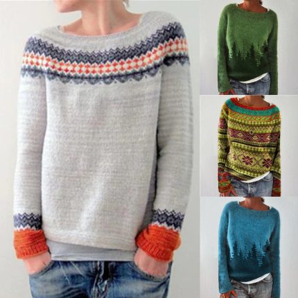Warm Multicolor Sweater for Women