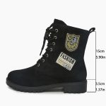 Round Toe High-Top Chunky Boots for Women