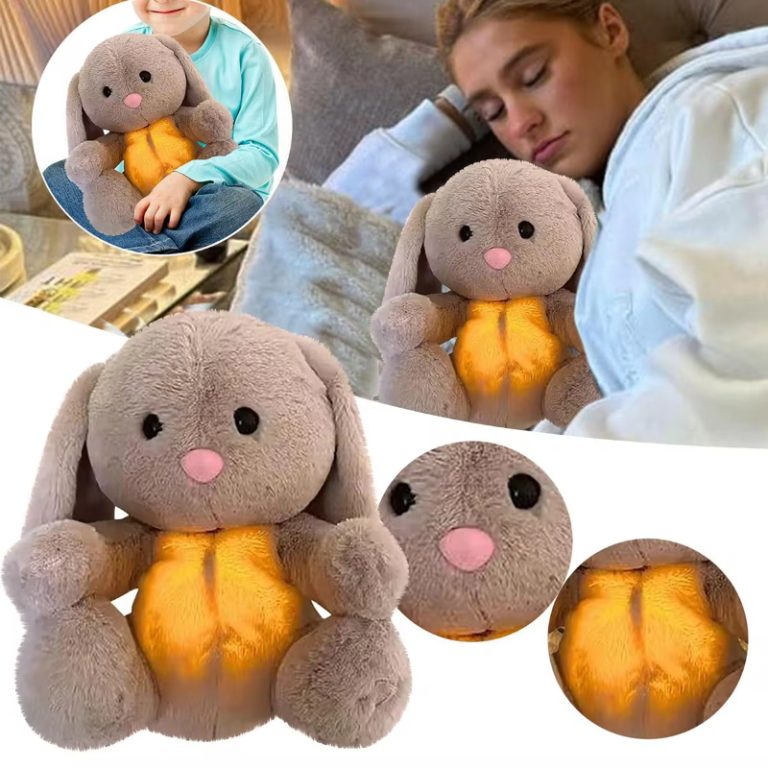 Soft Breathing Bunny Toy to Calm and Rel…