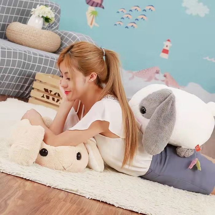 Cute Soft Bunny Head Support Pillow