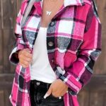 Trendy Checkered Shirt Jacket for Women