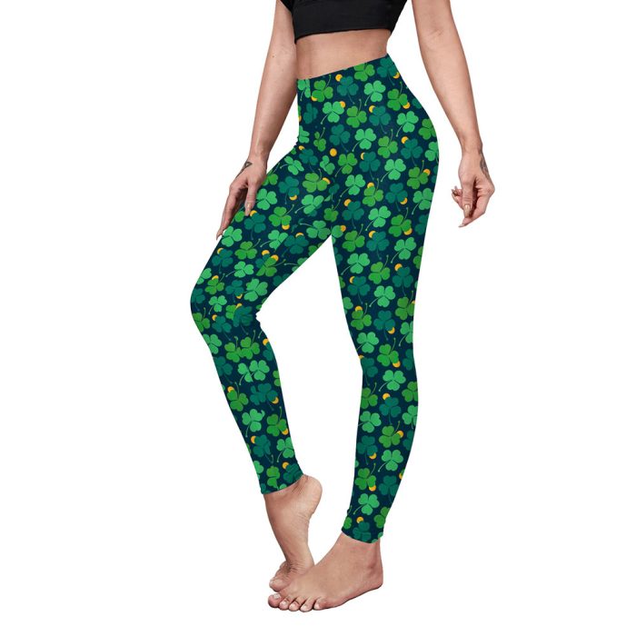 Lucky Clover Yoga Pants for Women