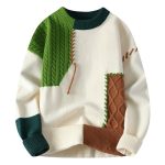 Cozy Color Block Sweater for Men