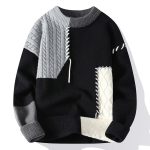 Warm Full Sleeve Colorblock Pullover for Men