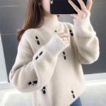 Fashionable Women's Mink Velvet Sweater with Waterproof Features