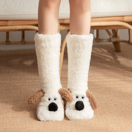 Cute Cartoon Dog Winter Socks for Women