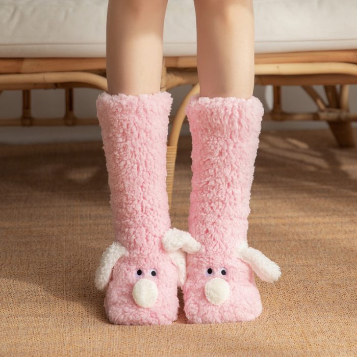 Dog-Themed Warm Socks for Ladies
