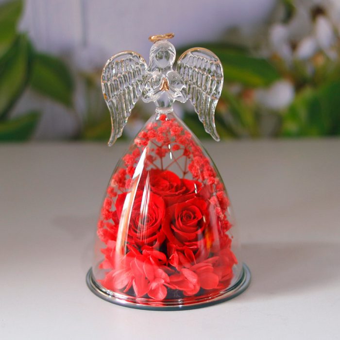Angel Decorated Eternal Flower Gift