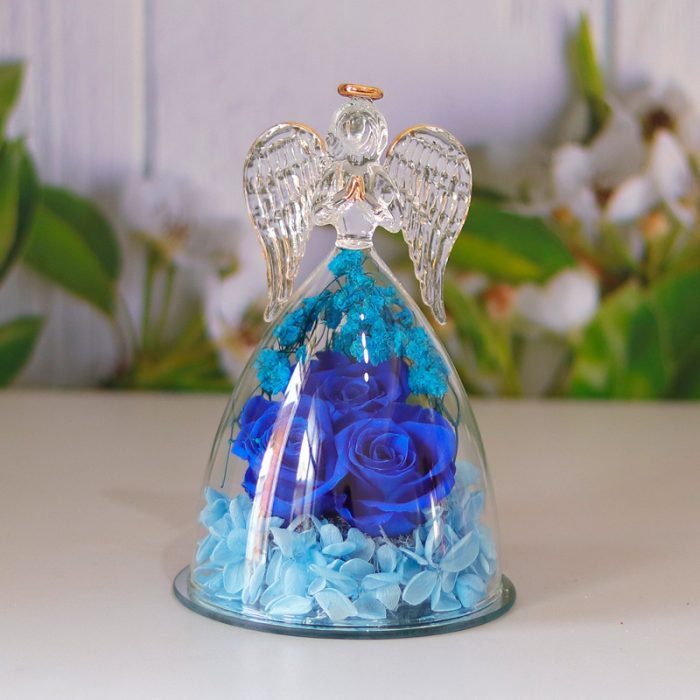 Charming Eternal Rose Box with Angel