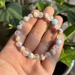 Unique Wooden Inlay Gemstone Bracelet