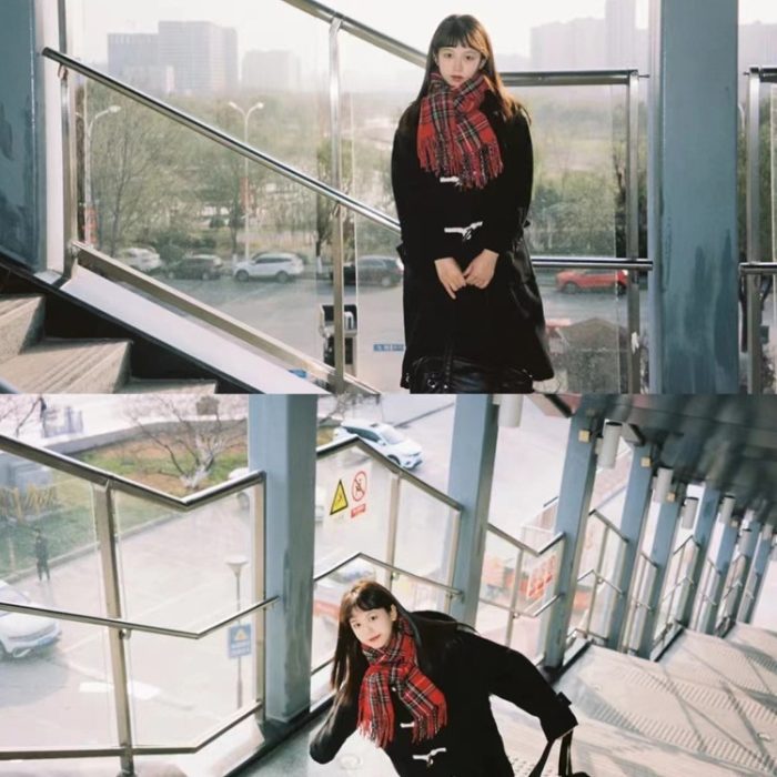 Red Tartan Check Scarf