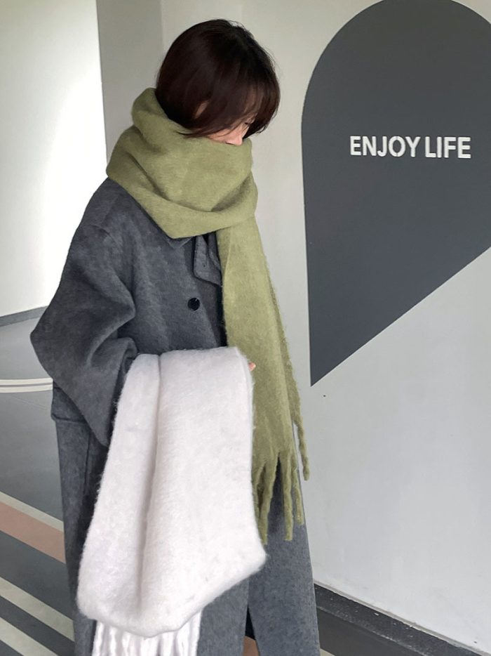 Warm Solid Color Shawl