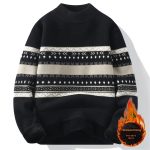 Men's Velvet Crew Neck Sweater
