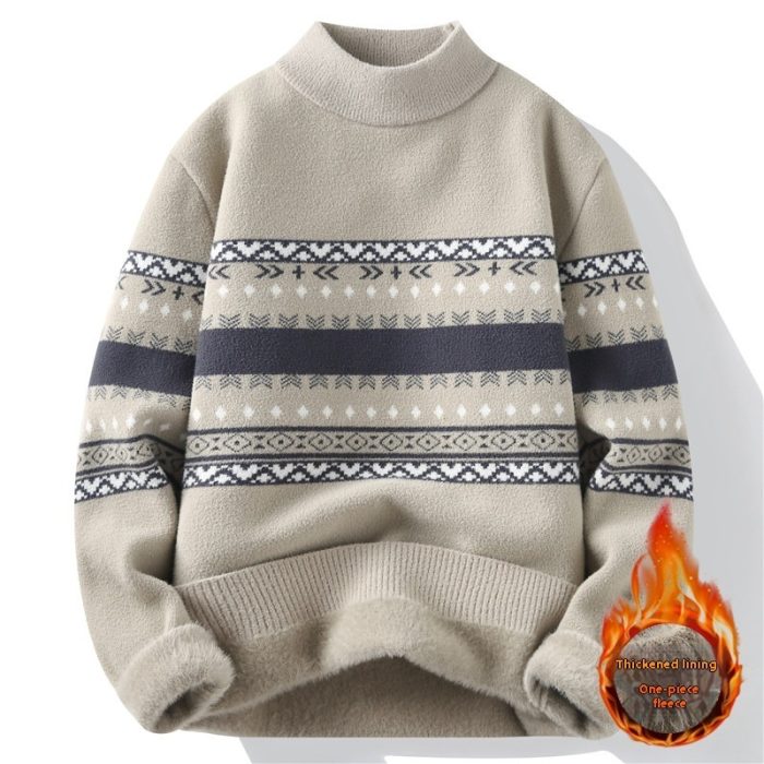 Trendy Velvet Pullover for Men