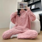 Warm Coral Fleece Nightwear for Women