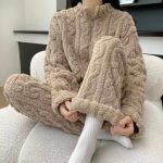 Ladies' Fluffy Coral Fleece PJs