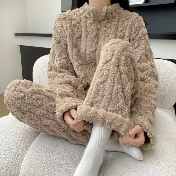Ladies' Fluffy Coral Fleece PJs