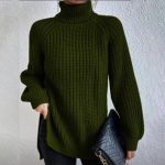 Fitted Sweater with High Collar