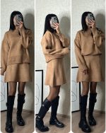 Trendy Women's Sweater with Matching Skirt