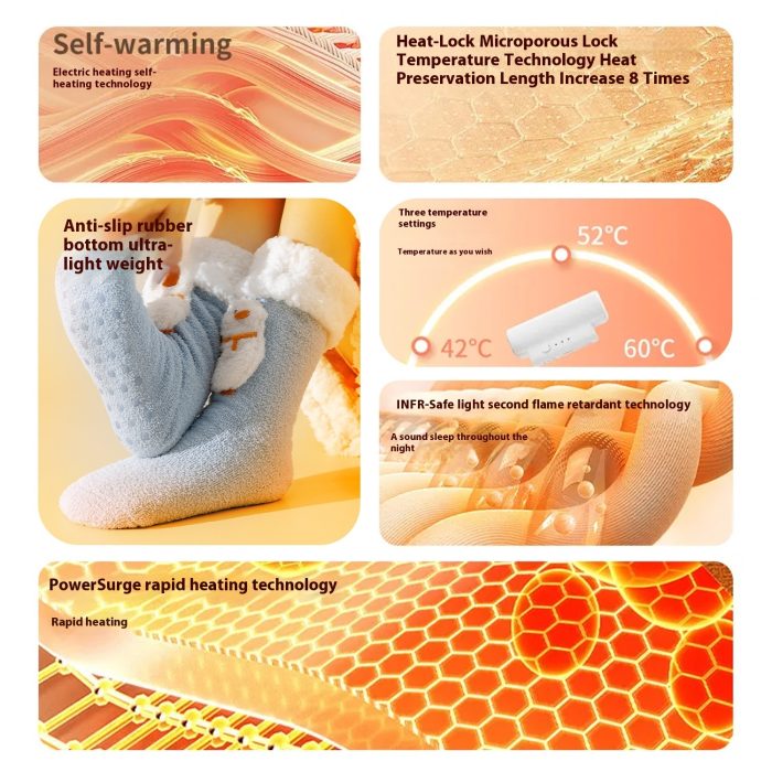 Comfortable Heated Socks for Cold Feet Relief