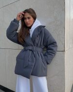 Women's Cotton Winter Coat with Lapel