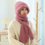 Warm Knitted Beanie and Scarf for Cold Weather