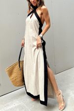 women cotton linen dress