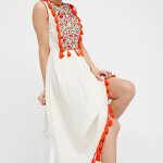 Embroidered Floral Fringe Bohemian Sleeveless Dress