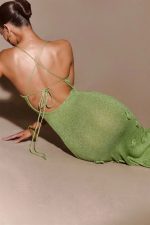 knitted dress with glitter