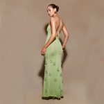 flower design suspender dress