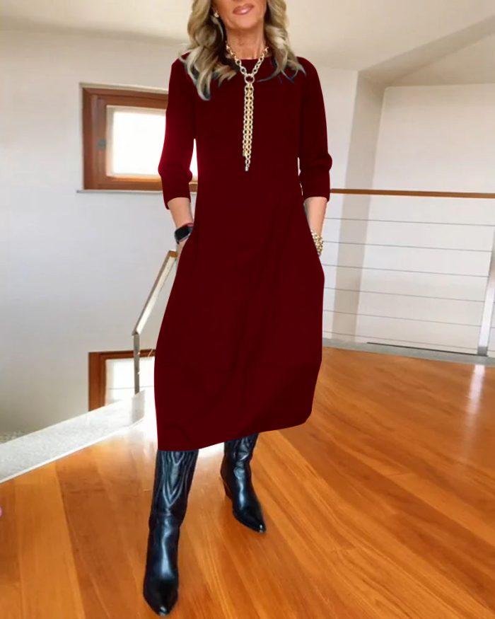 Loose long sleeve dress