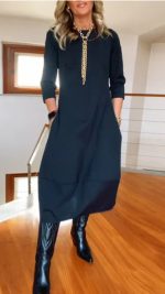 Long sleeve round neck