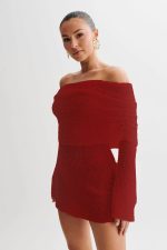 hollow out long sleeve dress