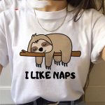 Kawaii Printed Sloth Tops