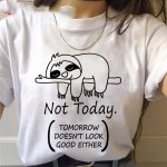 Sloth Printed Kawaii Tshirts