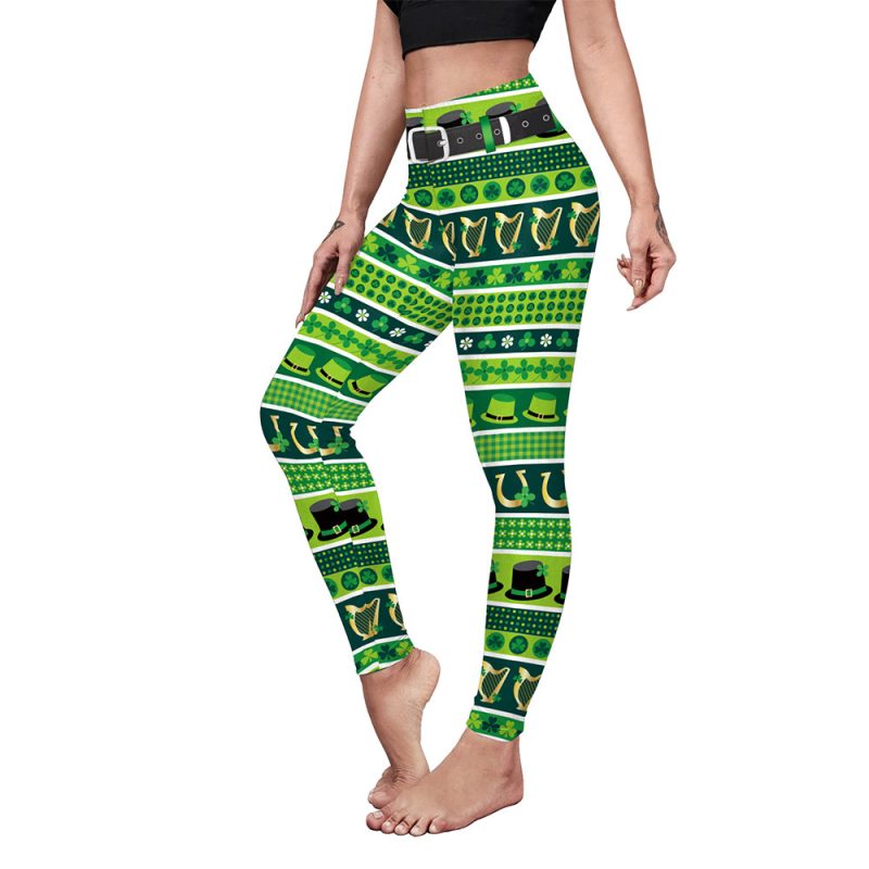St Patrick's Day fitness pants