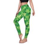 green workout pants for St Patrick's Day