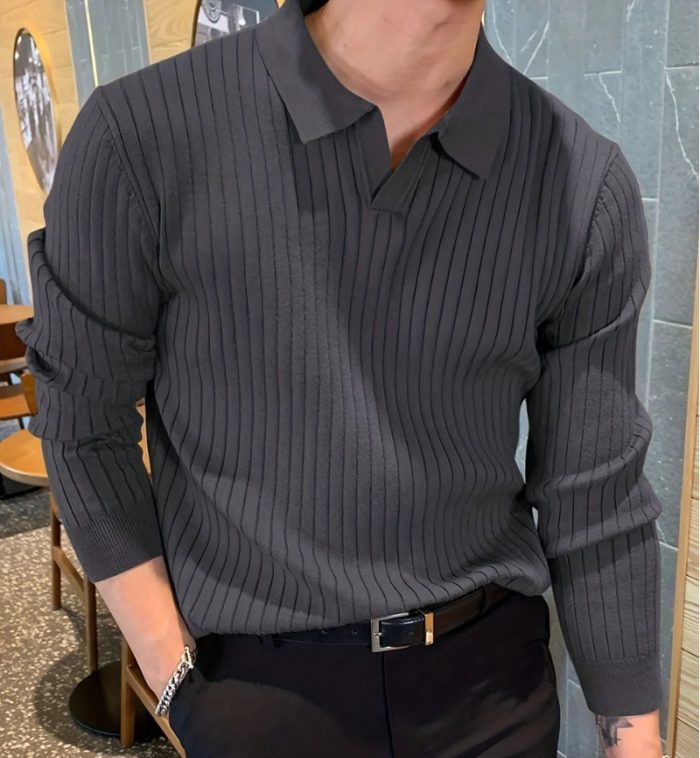 men's long sleeve polo