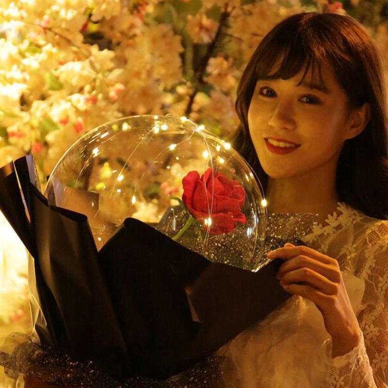 Glowing LED Balloon Rose