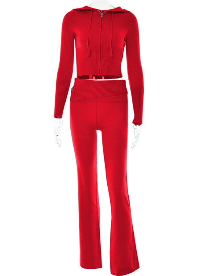 Zip sweater suit