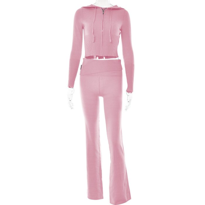 High waist pants set