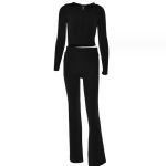 Zip-up sweater with high waist